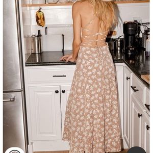 Lulu’s Brown & White Strappy Dress